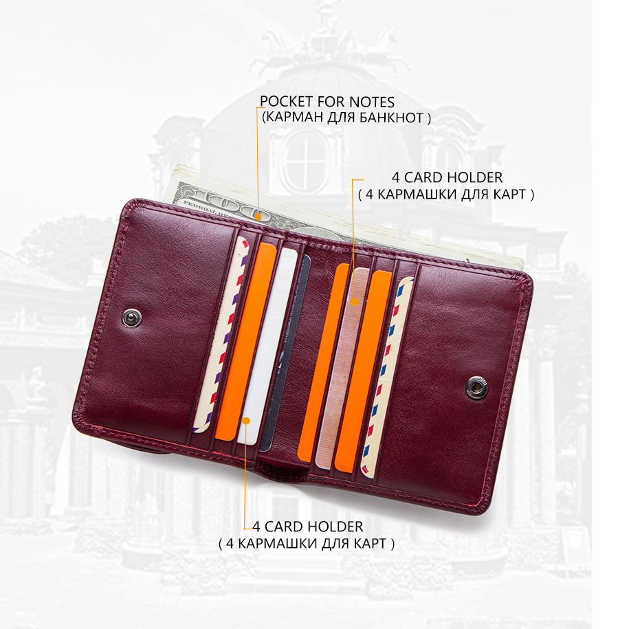 新款真皮头层牛皮卡片包多功能女士钱包简约复古高档潮流小卡包