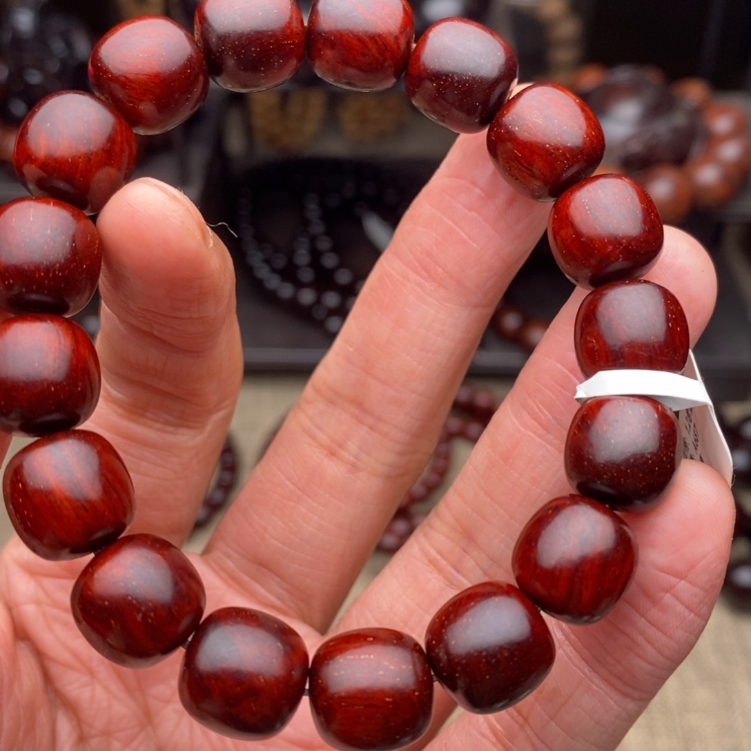 檀香紫檀（小叶紫檀）手串/手链12老形泥料带金星