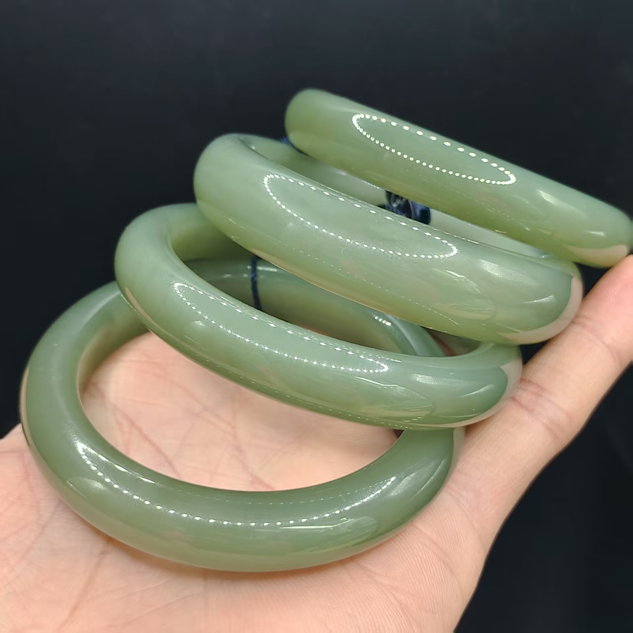 【龙龙严选】和田玉宽条手镯S9【多样性发其一】圈口52-62mm