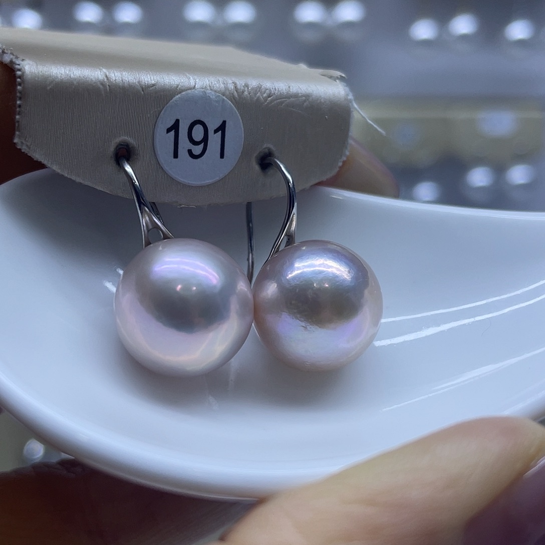 耳饰银S925镶嵌海水珍珠