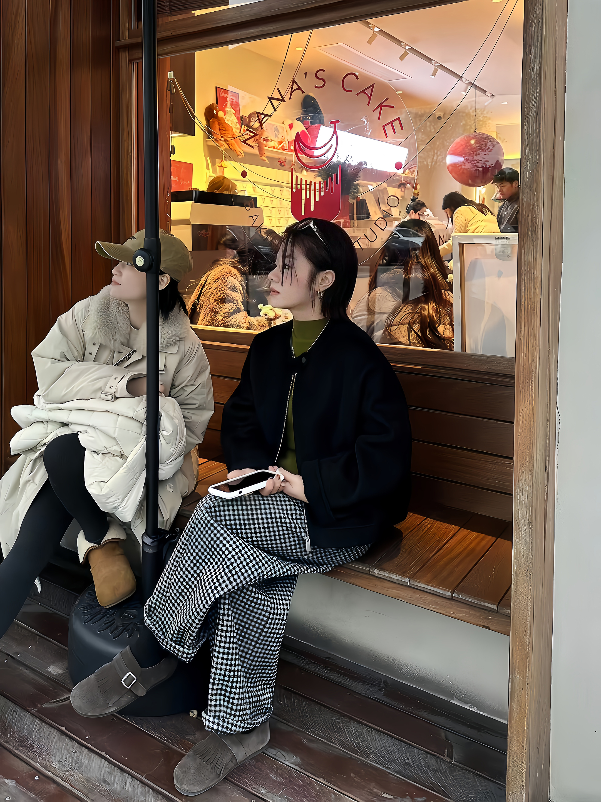 XUZI YU.小个子定制极简风黑色短款毛呢外套女立领气质779-W66241