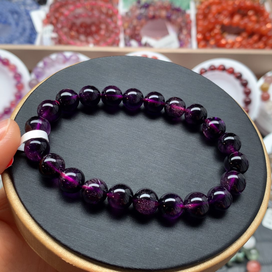 水晶手链未镶嵌紫发超七X8.5