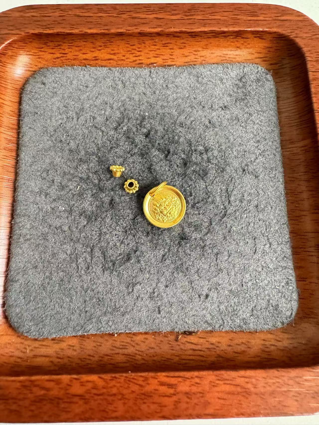 足金999 古法工艺黄财神吊坠