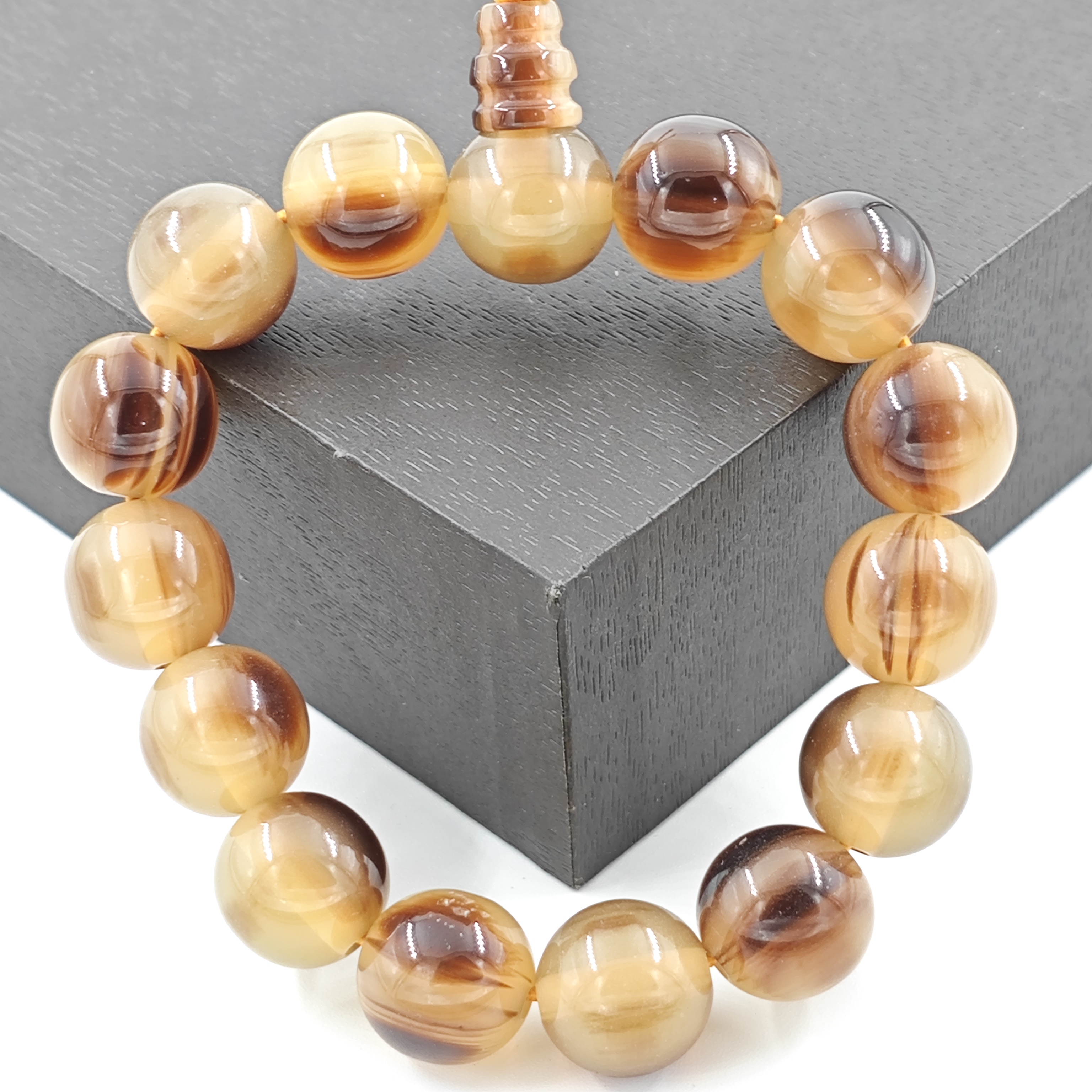 G152时尚简约潮流复古情侣款树脂手串手链