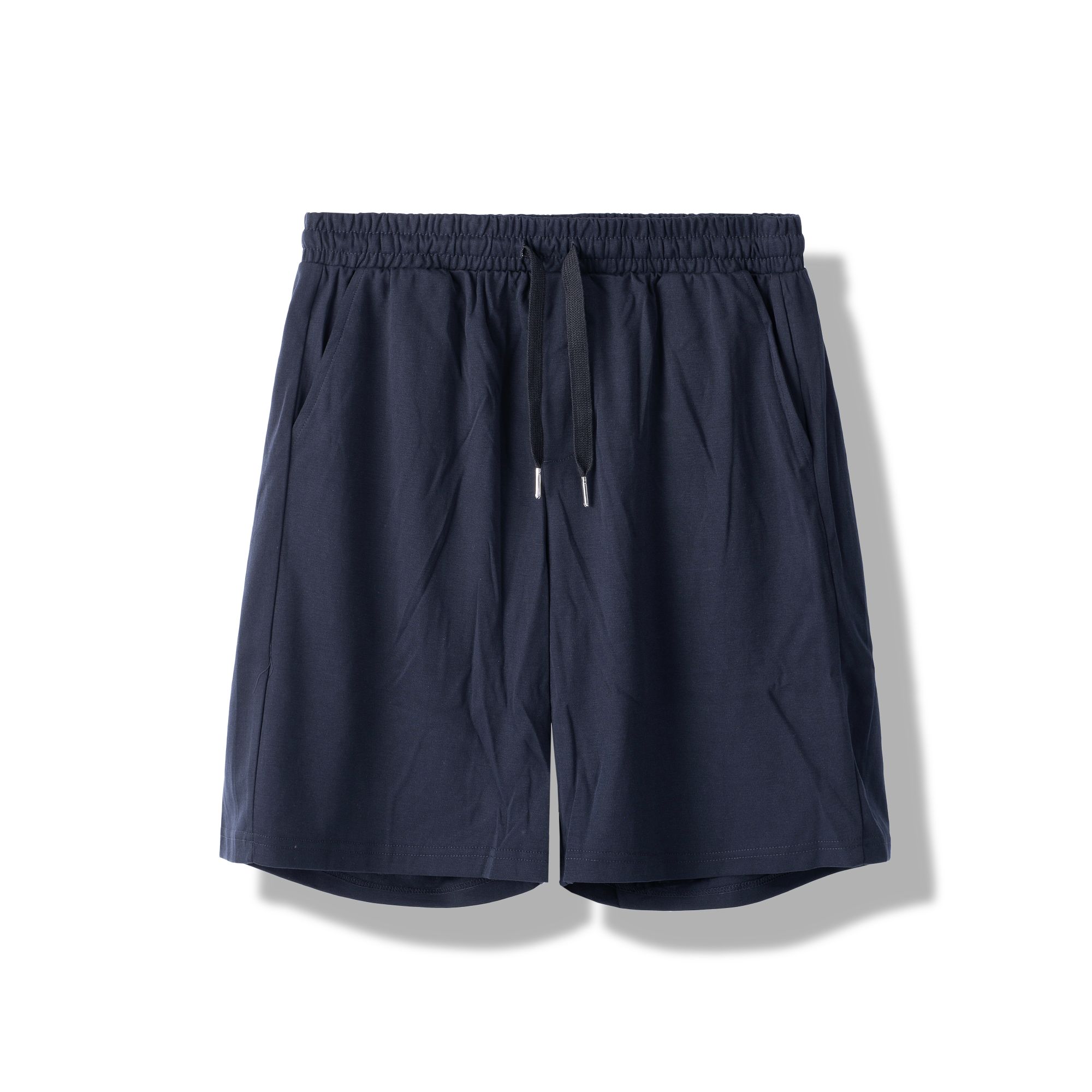 纯棉墨蓝色男女同穿短裤