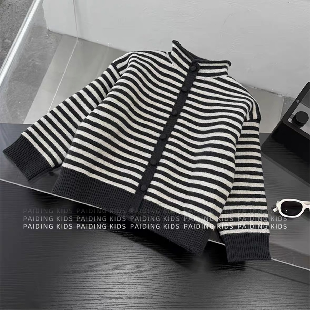 【不起球】韩国绒儿童毛衣一体绒冬季韩系半高领时尚男女童针织衫潮