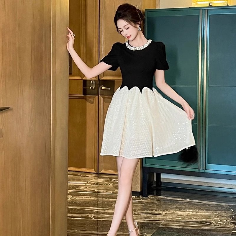 【婷婷专属】欧洲站公主连衣裙夏季小个子轻奢高级感收腰气质蓬蓬裙