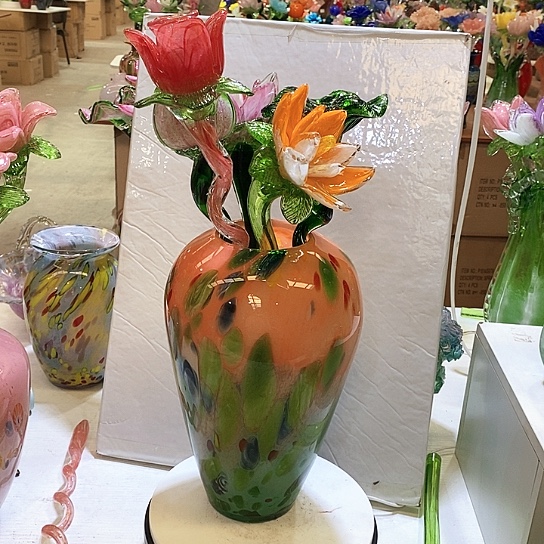 花瓶加花高45厘米宽12厘米