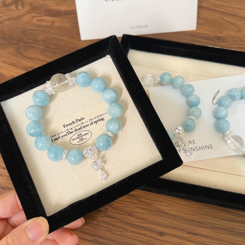 X582[魔法药水]海蓝宝白色手链高端轻奢手串多样性发一