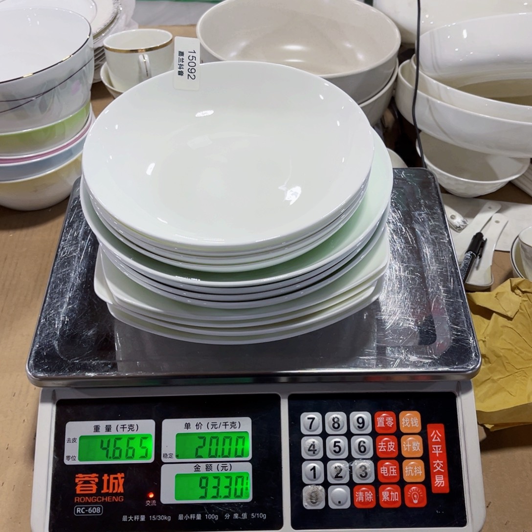 T***！新骨瓷纯白15092盘子
