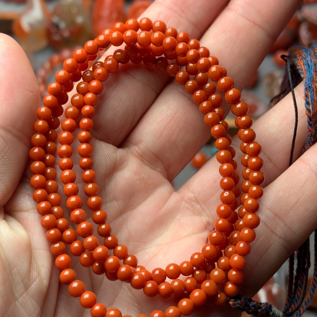 南红玛瑙未镶嵌1小米珠多圈