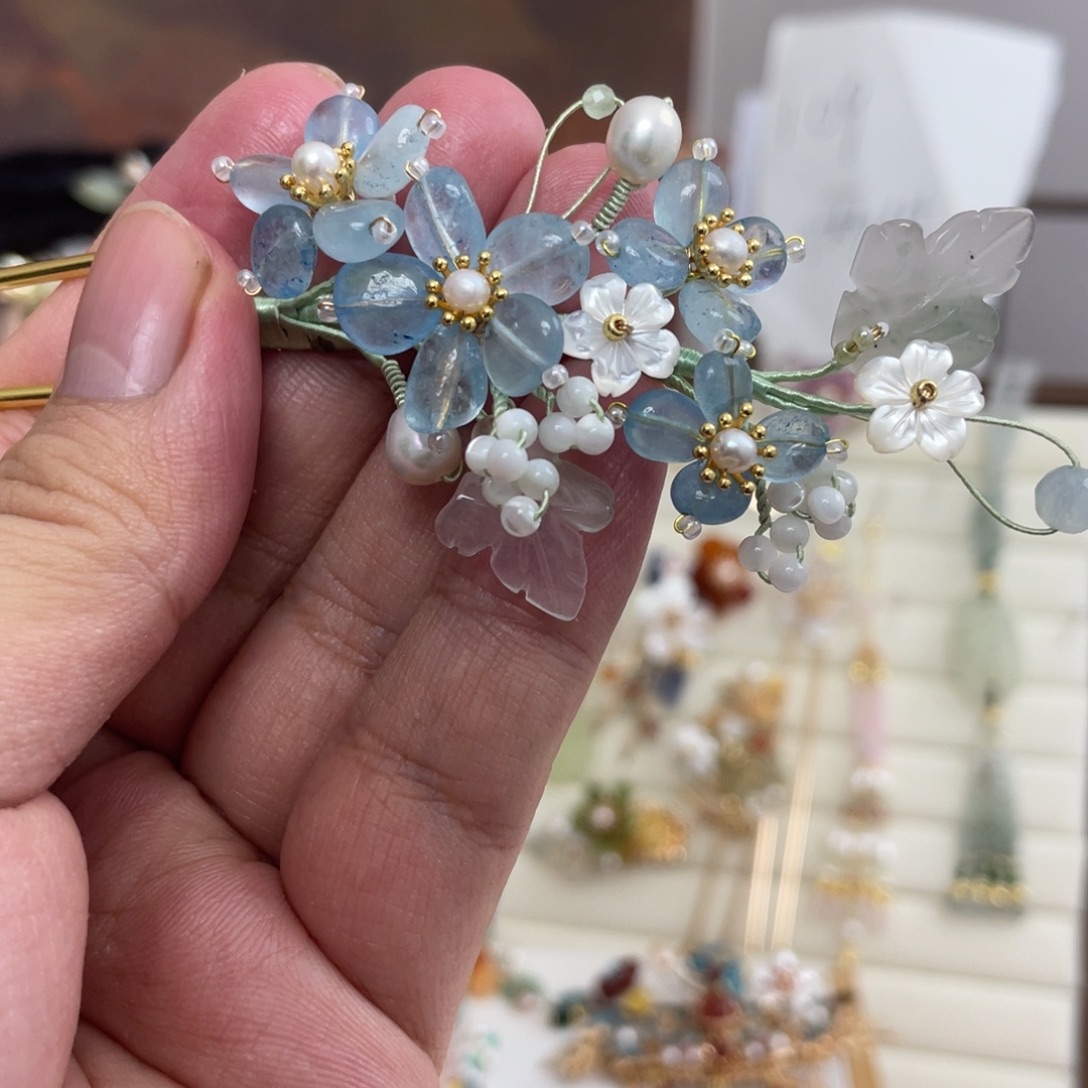 温***两醋酸铁合金海蓝淡水改发夹