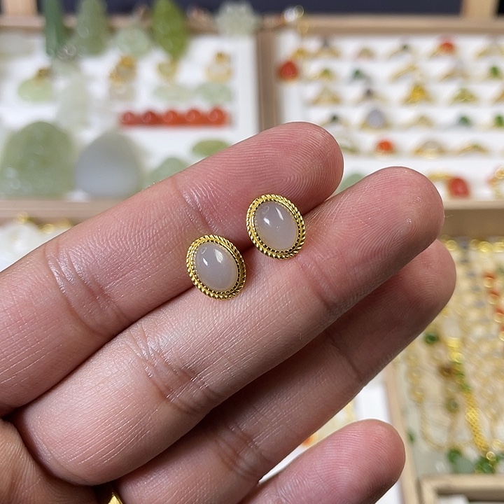 和田玉（碧玉）颈饰银S925镶嵌