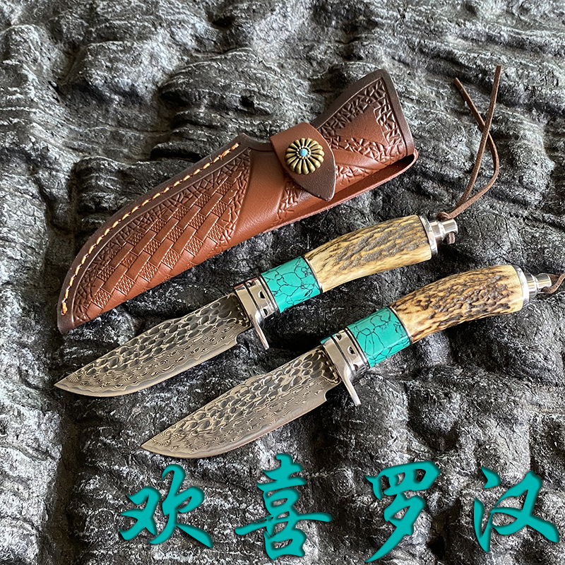 新款手工锻打大马士革钢VG10夹钢剔骨分割手把肉高硬度锋利小刀