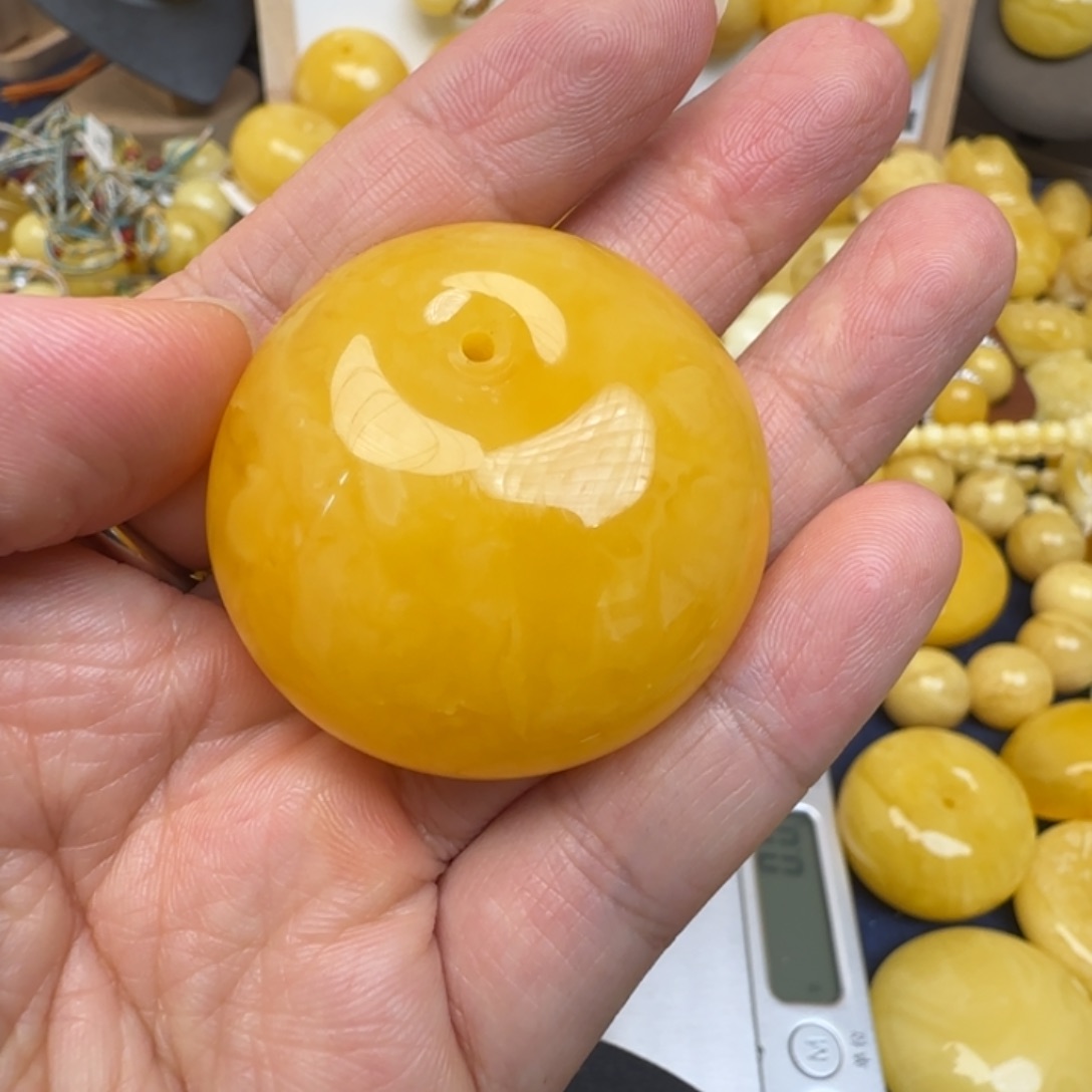 蜜蜡未镶嵌毛衣链天然蜜蜡
