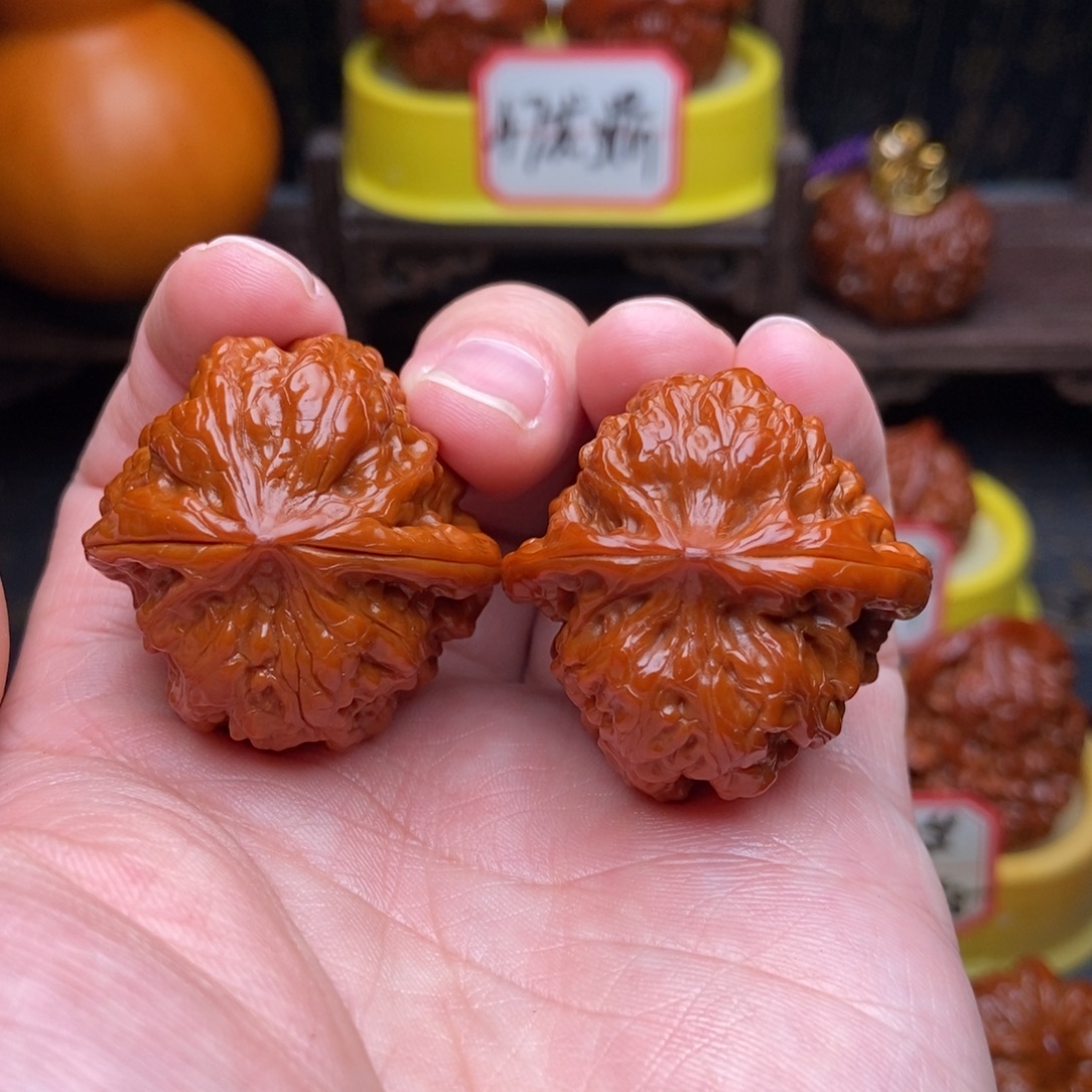 文玩核桃吊坠35凹底