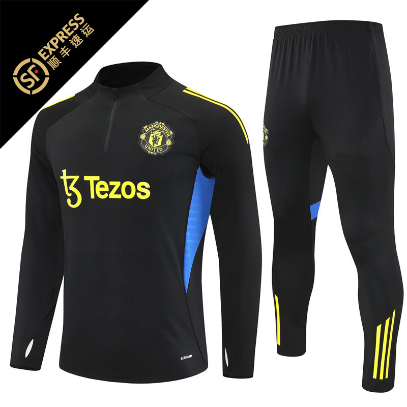 2526曼联半拉训练服秋冬外套2425曼彻斯特联足球出场服套装主客场