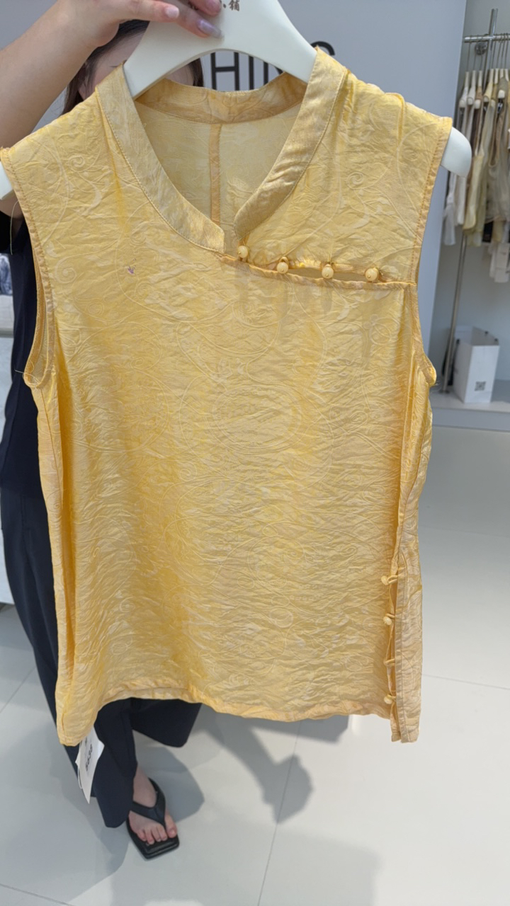 黄色人丝国风马甲