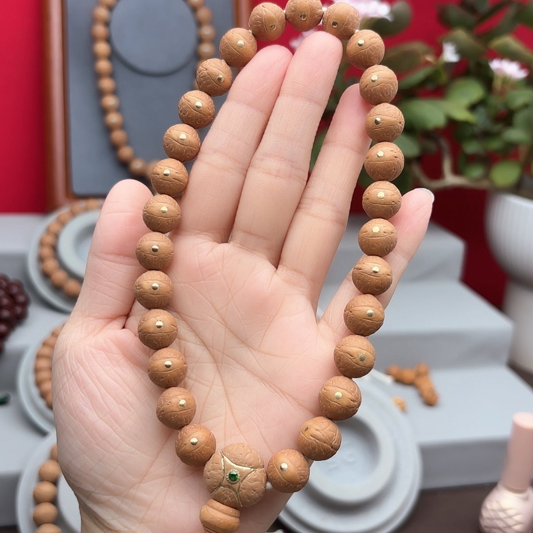 凤眼菩提手串11.5+铜钉镶嵌手持