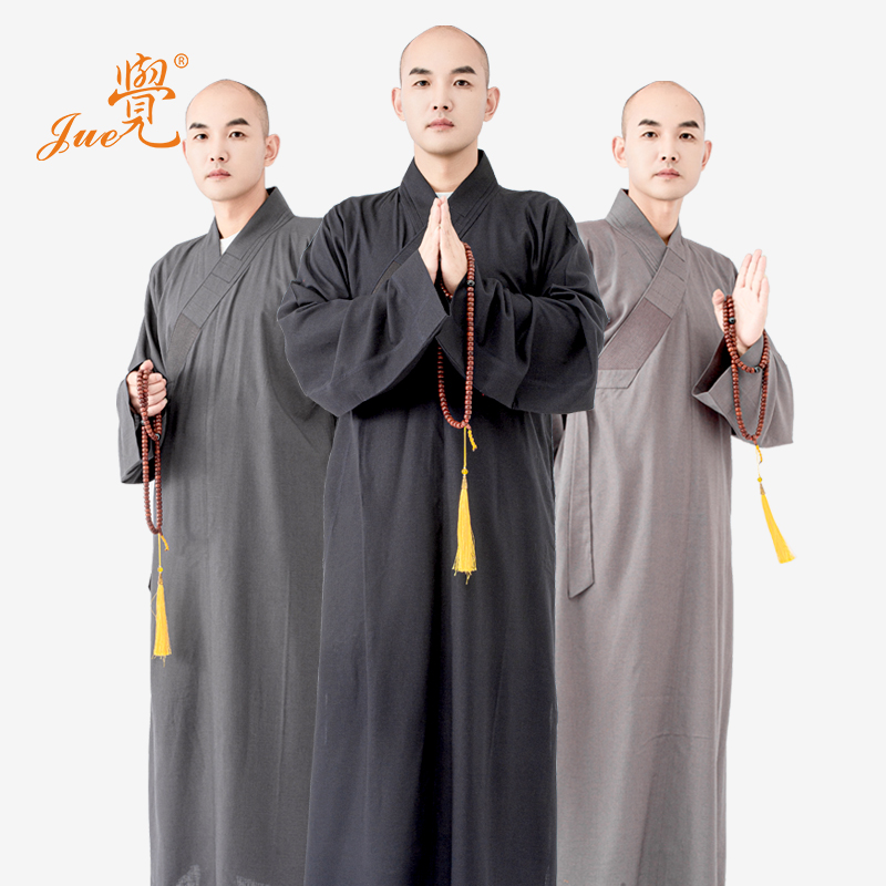 觉牌僧服新款天丝冰丝麻长褂大褂小褂套装夏季薄款和尚服尼姑装