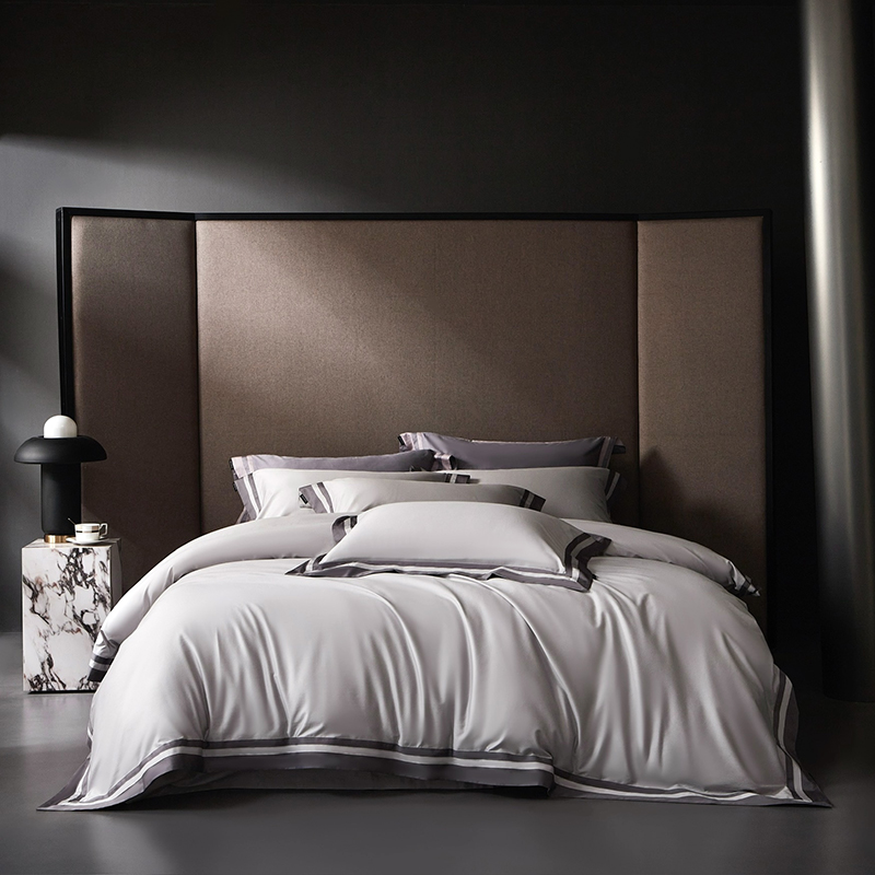 轻奢长绒棉全棉四件套简约欧式高档纯棉100%棉床上用品被套床单