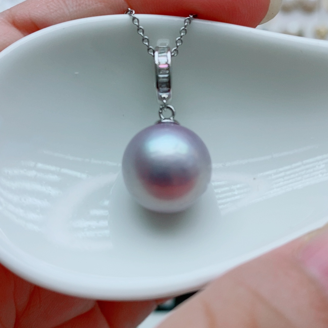 吊坠(赠链)银S925镶嵌淡水珍珠13.2mm