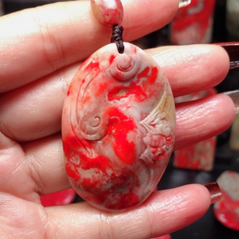 昌化鸡血石改**我昌化鸡血石挂件