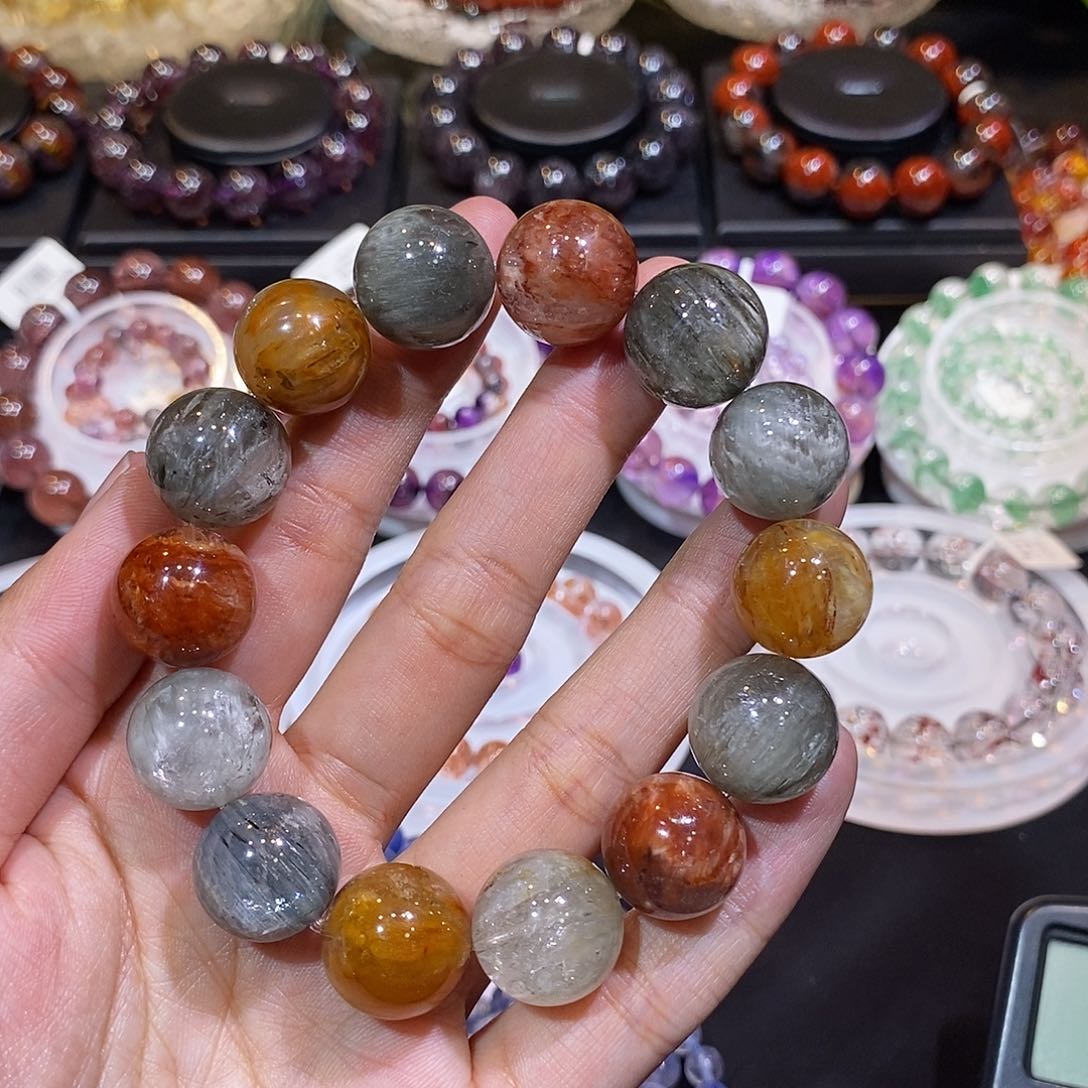 烟晶手链未镶嵌手串