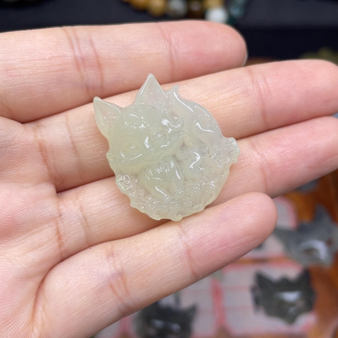 蛇纹石玉未镶嵌项链可*L