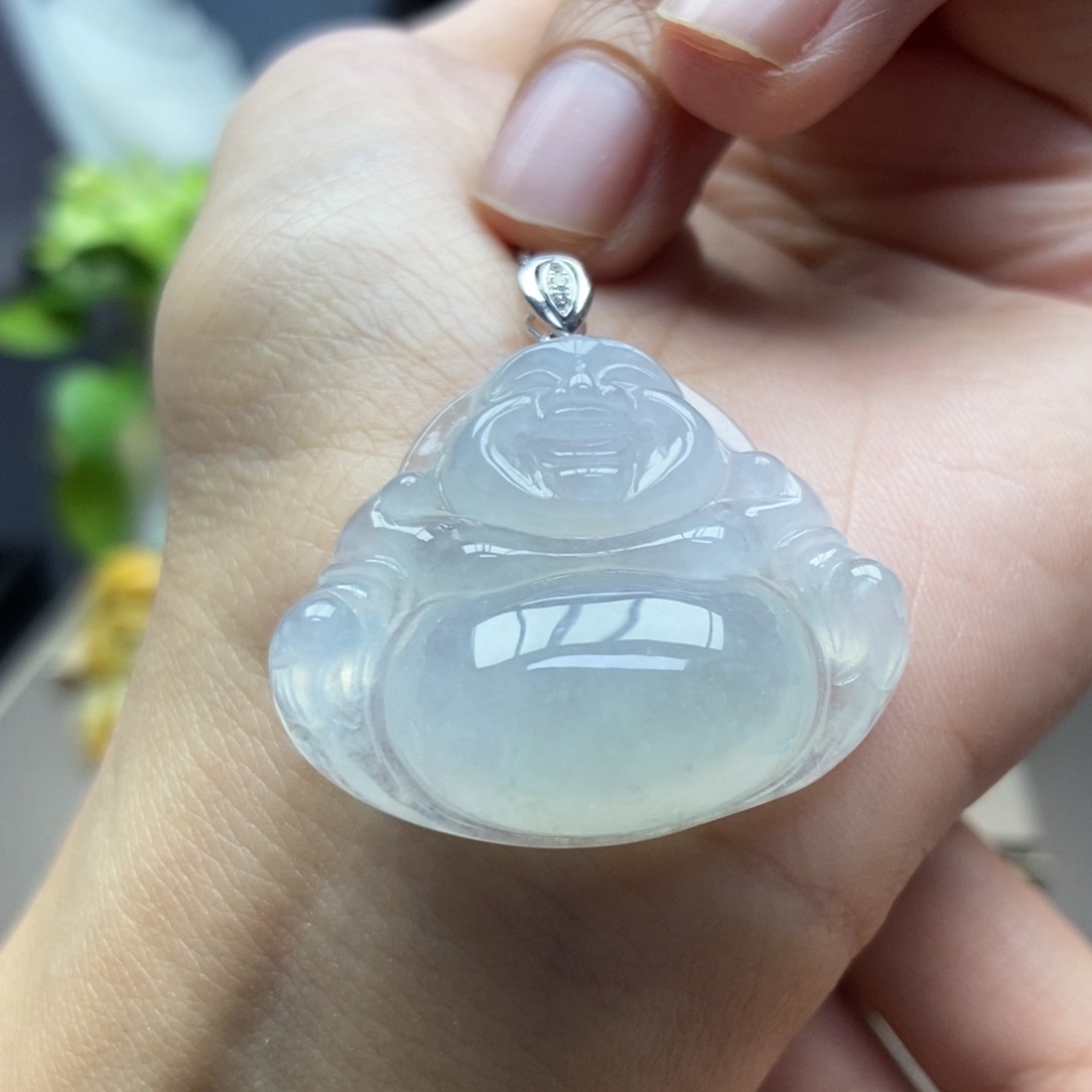 翡翠颈饰18K金镶嵌吊坠22