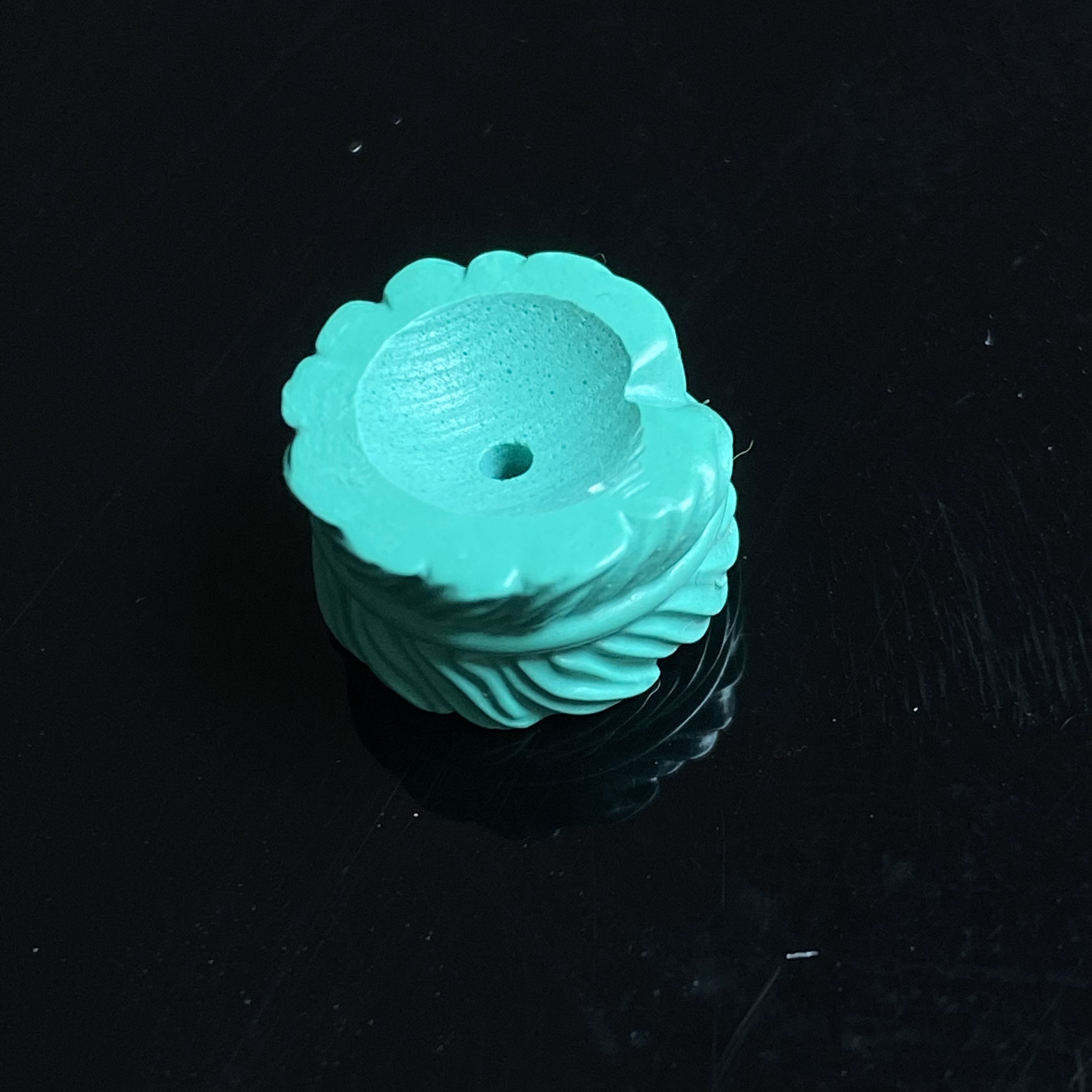 走色料蒙松羽毛扣隔片隔珠配珠顶珠文玩配饰时尚