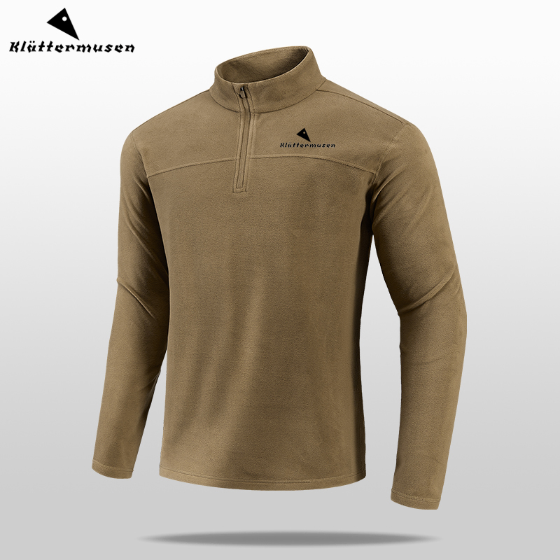 Klattermusen/攀山鼠男士户外秋冬保暖透气半拉链立领抓绒衣卫衣