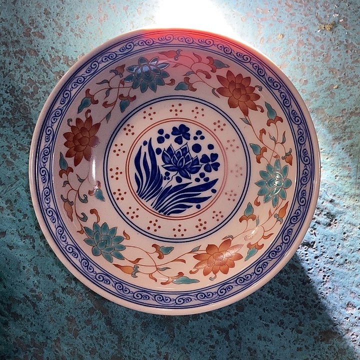 摆件陶7.5寸红稀土斗彩大缠枝莲壶承