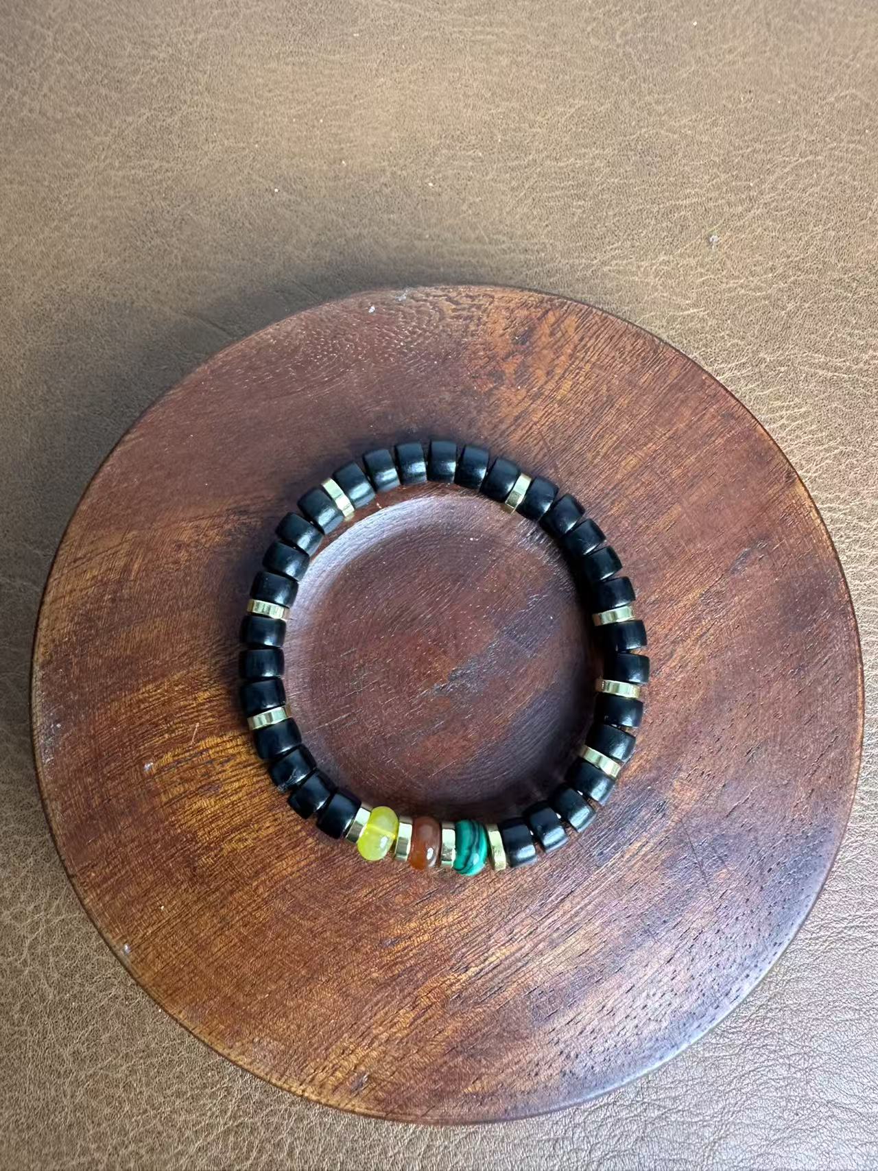 MTYC 051 黑檀药片单圈手串（无礼盒）