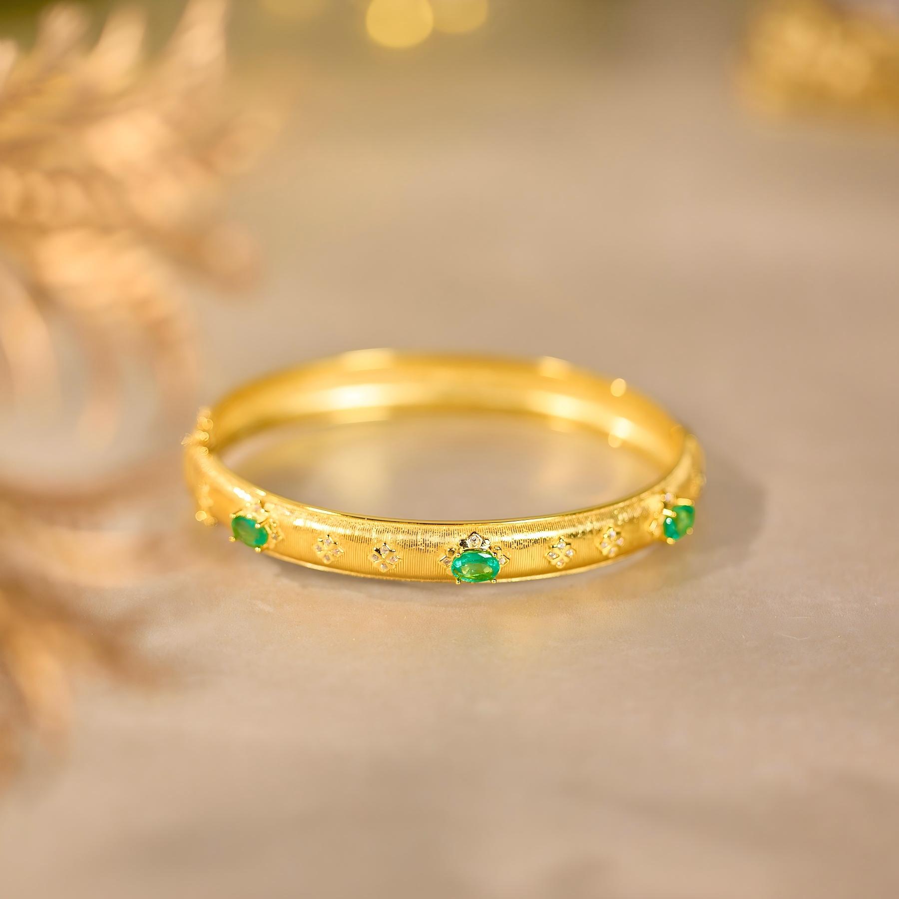 【歪歪】祖母绿蛋面4*6手镯（黄）（多样性发一）XB-H8870