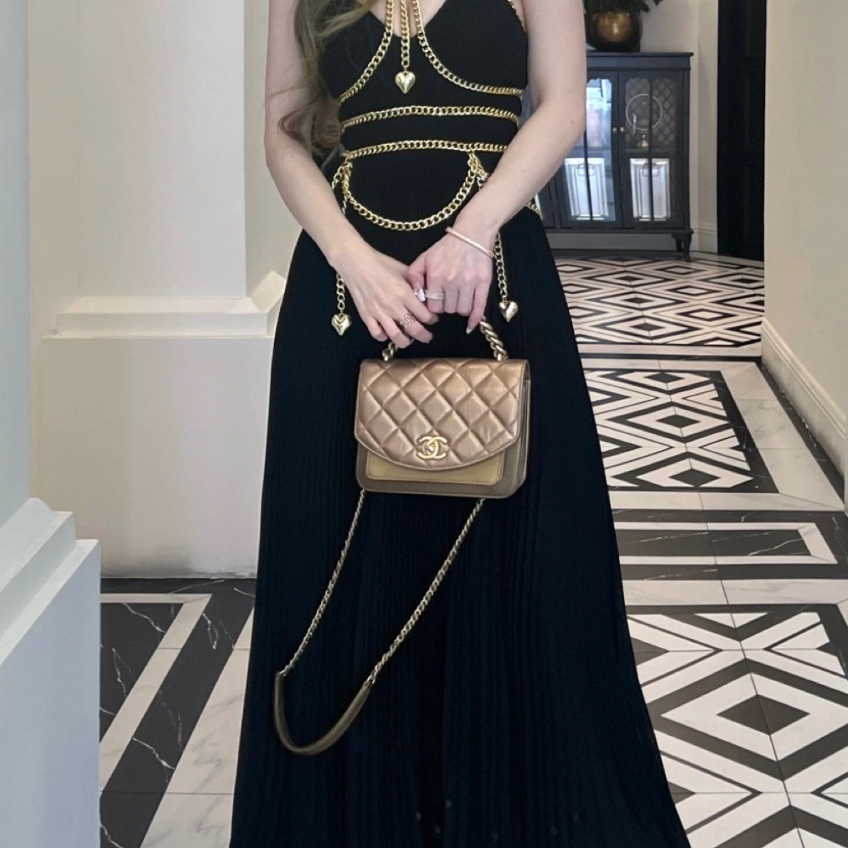 95新 Chanel/香奈儿 御古屋/52317/香奈儿 风琴包28开 有标无卡