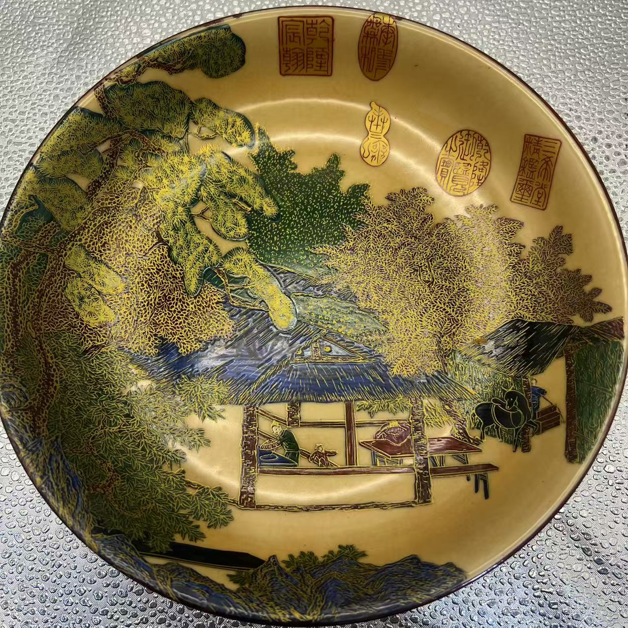 E502/YY 掐丝赏盘/摆件