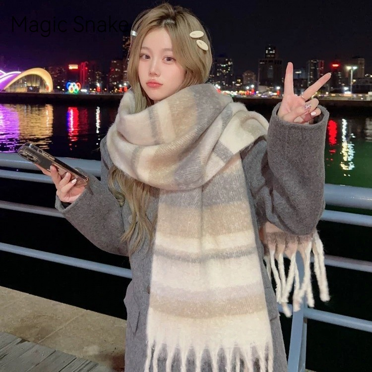 MagicSnake100%羊绒围巾女冬季披肩生日礼物送女生围脖护颈礼盒装