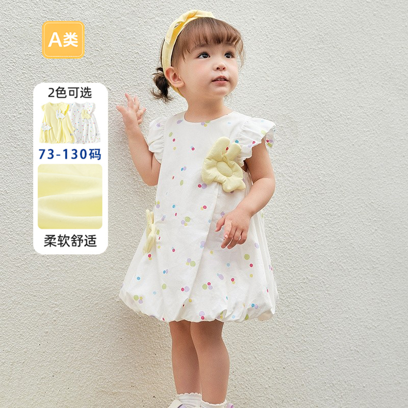 宝宝连衣裙婴儿公主裙女童夏装2025新款甜美可爱简约舒适
