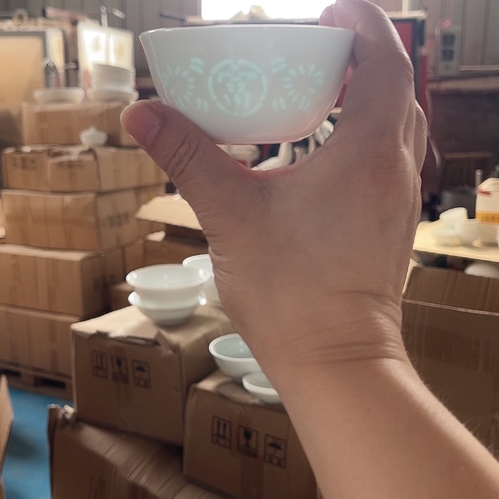 瓷片暴富玲珑主人杯两个，包邮