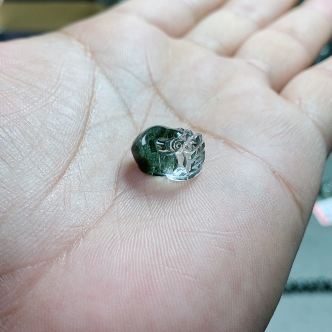 水晶手串未镶嵌～***～绿幽灵貔貅