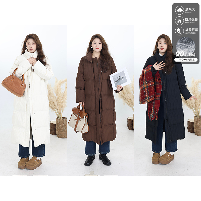 QC裂渡【千山暮雪】微胖大码女冬百搭显瘦休闲保暖羽绒服ZY405Q88