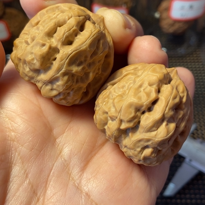 吊坠文玩核桃四开背全品蛤蟆头