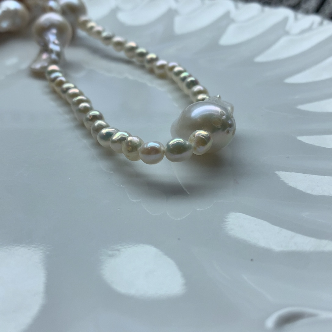 淡水珍珠颈饰合金50公分长