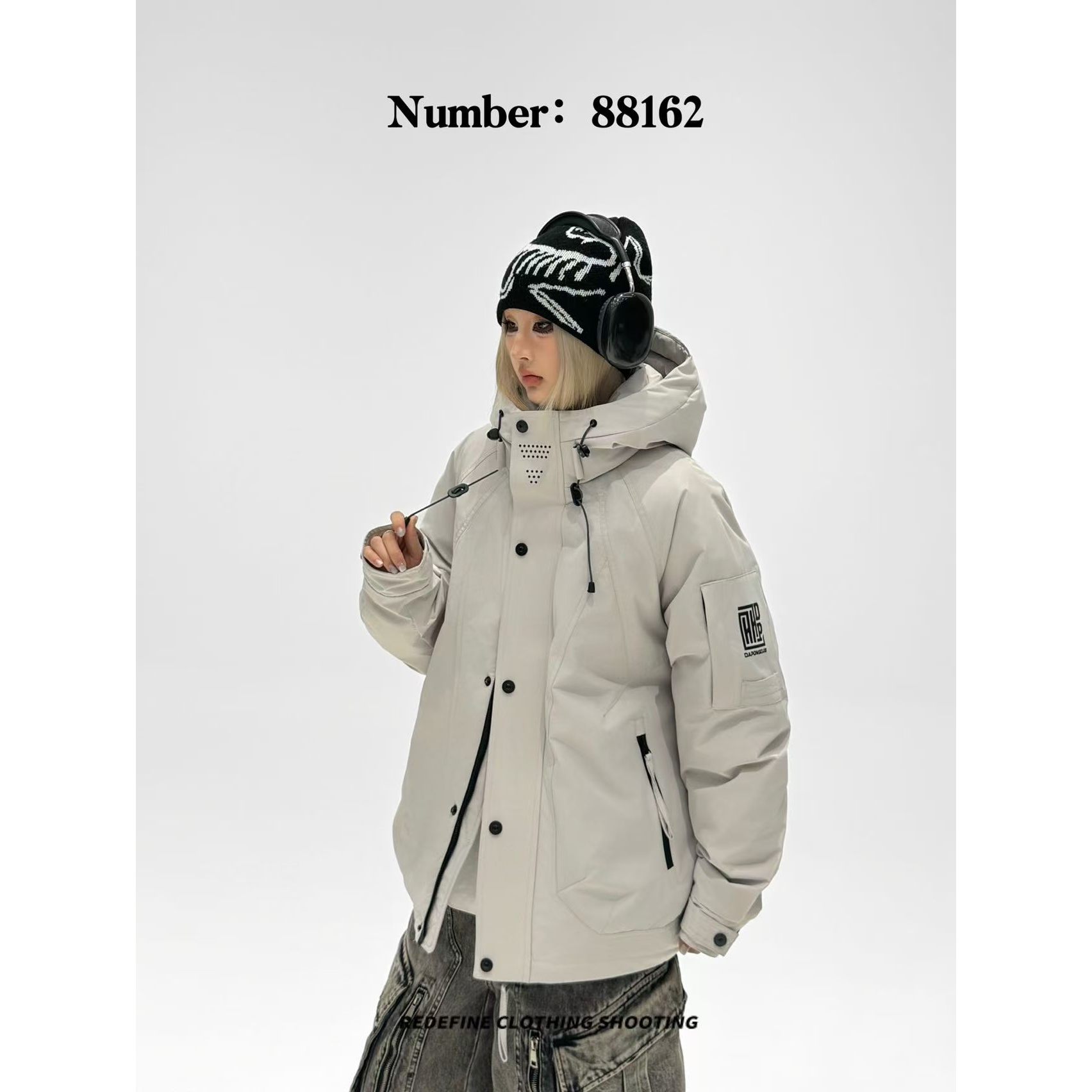 88162 冬季滑雪保暖修身男士时尚潮流休闲潮流帅气断码棉外套