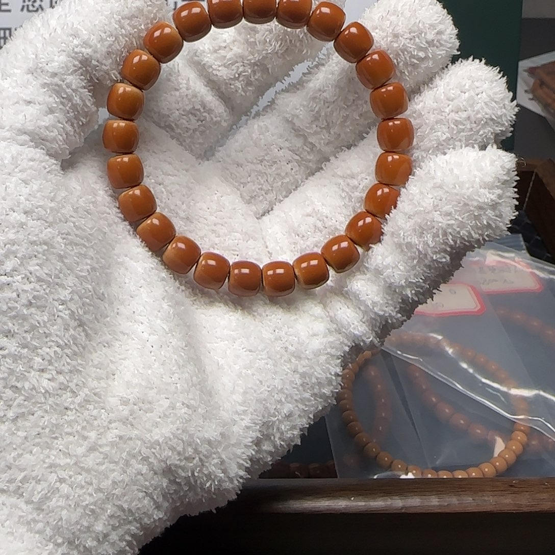 手串/手链橄榄核9.0mm老挝正三花核尖手串