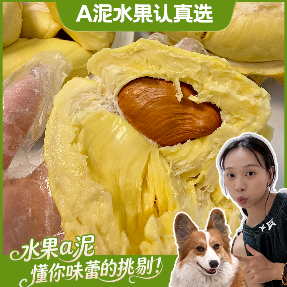 【B果整箱】几何“金枕” 泰国空运自然熟金枕榴莲【包3房+顺丰包邮】