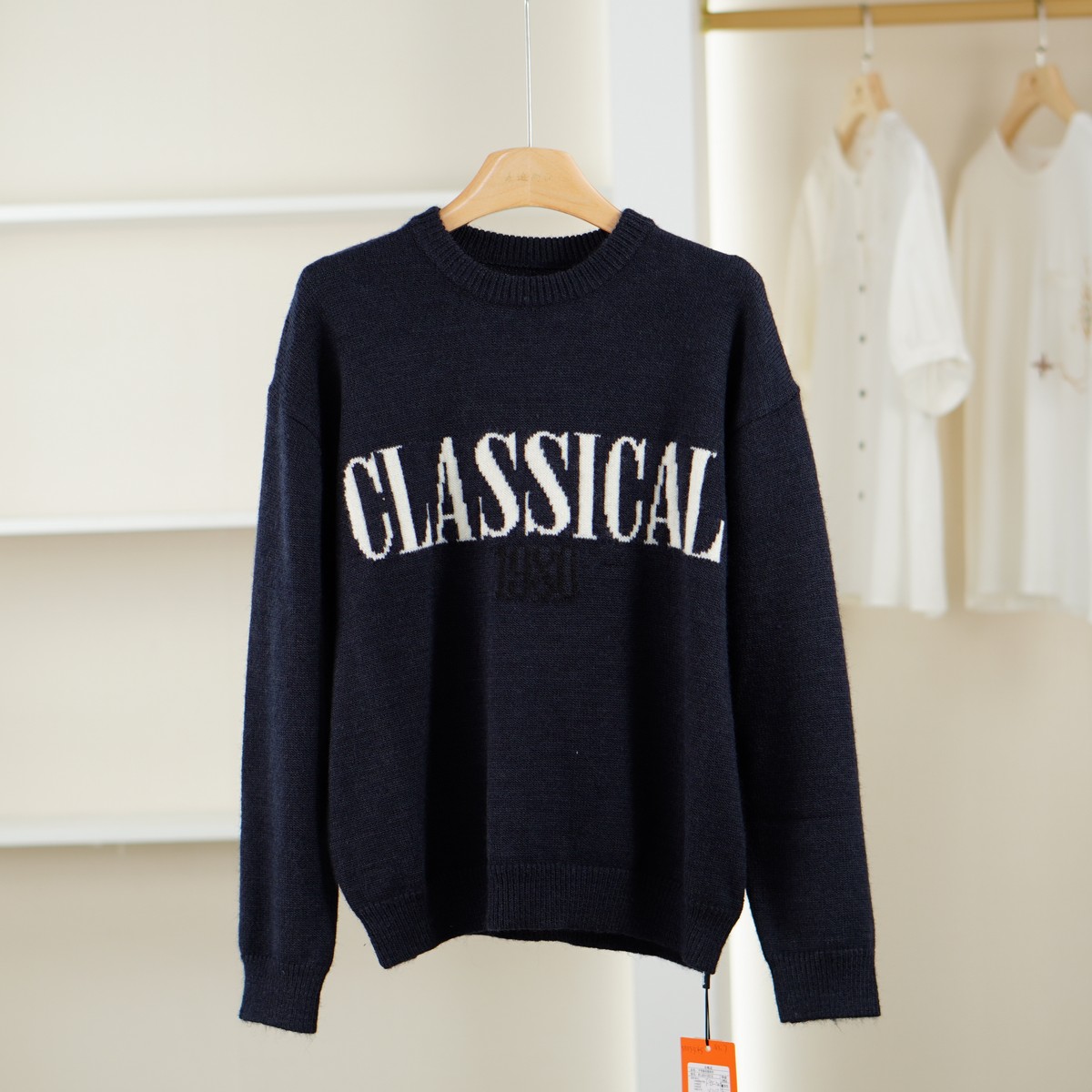 麦迪尚品【文M】51105545 简约百搭提花针织衫春秋女装专柜正品