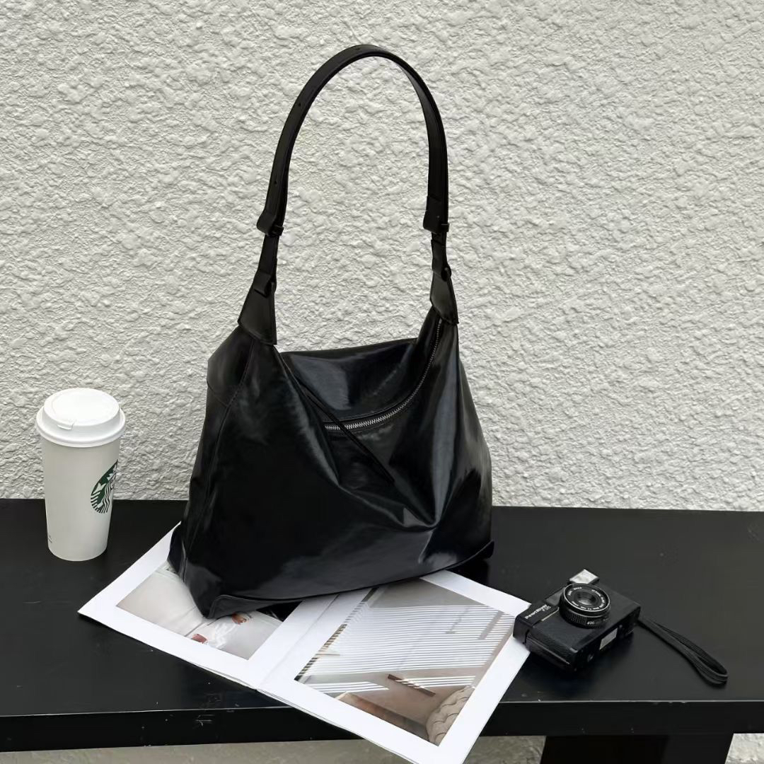 【胎牛托特】水晶胎牛皮托特拉链托特单肩腋下女包大容量通勤