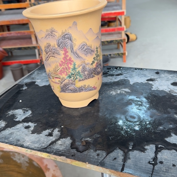 紫砂花盆 高度22口径17